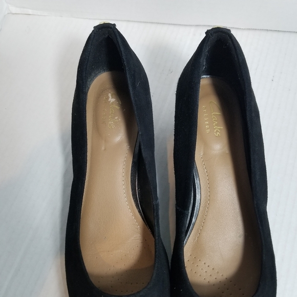 CLARKS ARTISAN WOMEN'S BLACK WEDGES SIZE 8.5 - Picture 13 of 15